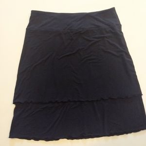 Athleta Black Tiered Midi Skirt